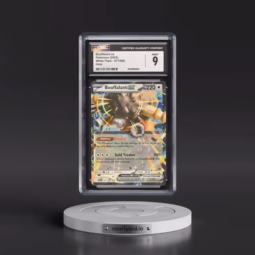 2025 Pokémon Wht EN-White Flare #077 Bouffalant EX - Holo (CGC 9 MINT)