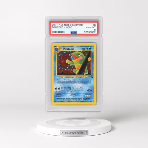 2001 Pokémon Neo Discovery #8 Politoed - Holo (PSA 8 NM-MT)