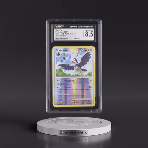 2007 Diamond & Pearl #64/130 Staravia - Reverse Holo (CGC 8.5 NM-MT+)