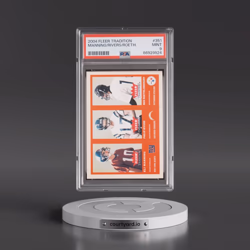 2004 Fleer Tradition #351 Ben Roethlisberger/Eli Manning/Philip Rivers (PSA 9 MINT)