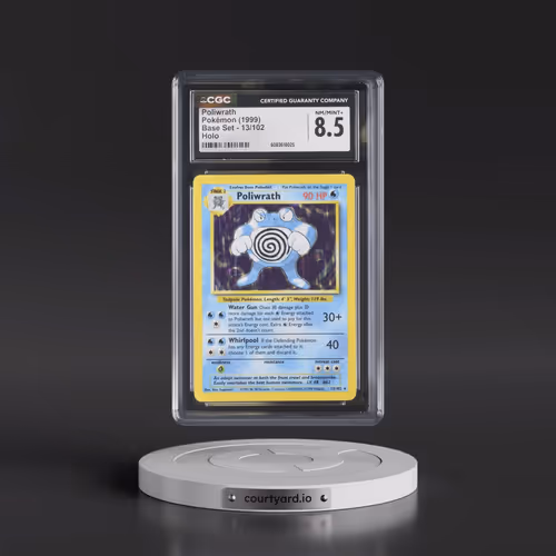 1999 Base Set #13/102 Poliwrath - Holo (CGC 8.5 NM-MT+)