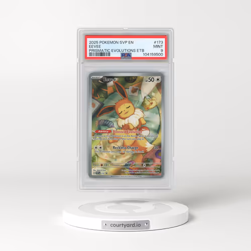 2025 Pokémon Svp EN-SV Black Star Promo #173 Eevee - Prismatic Evolutions Elite Trainer Box (PSA 9 M
