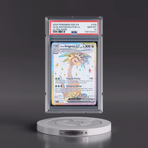 2024 Pokémon Ssp EN-Surging Sparks #225 Alolan Exeggutor EX - Holo Ultra Rare (PSA 10 GEM MINT)