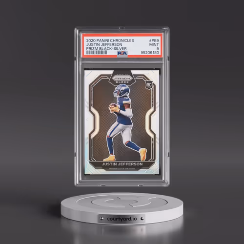 2020 Panini Chronicles Prizm Black #PB9 Justin Jefferson - Silver (PSA 9 MINT)
