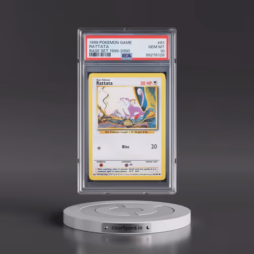 1999 Pokémon Game #61 Rattata - Base Set 1999-2000 (PSA 10 GEM MINT)