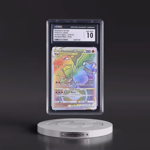 2022 Brilliant Stars #174/172 Charizard VSTAR - Rainbow Rare Holo (CGC 10 GEM MINT)