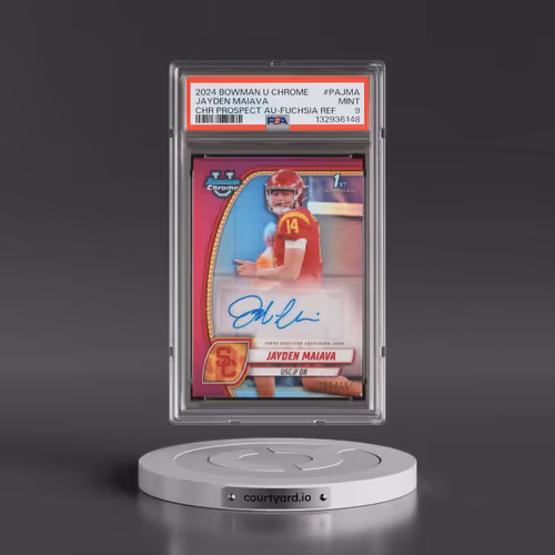 2024 Bowman University Chrome Bowman Chrome Prospect Autographs #PAJMA Jayden Maiava - Fuchsia Refra