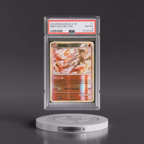 2010 Pokémon Heartgold & Soulsilver #7 Ninetales - Reverse Foil (PSA 8 NM-MT)