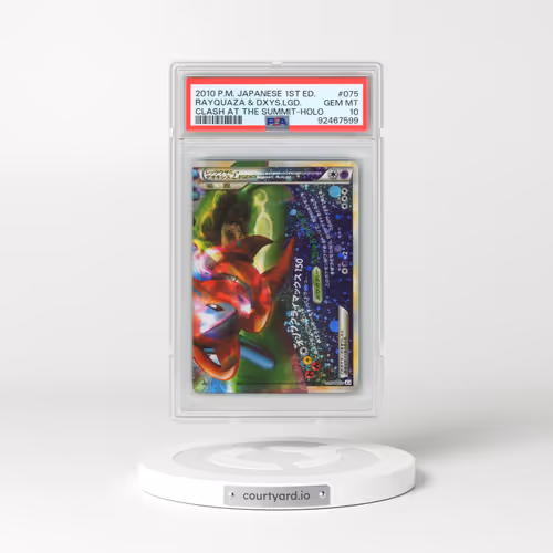 2010 Pokémon Clash at the Summit #075 Rayquaza & Deoxys Legend - 1st Edition Holo (PSA 10 GEM MINT)