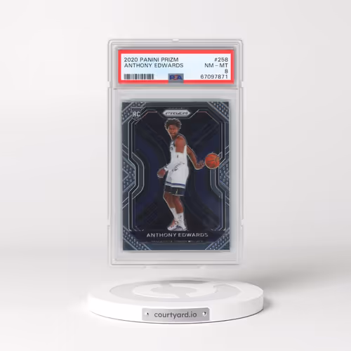 2020 Panini Prizm #258 Anthony Edwards (PSA 8 NM-MT)