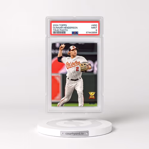 2024 Topps #450 Gunnar Henderson - True Photo (PSA 9 MINT)