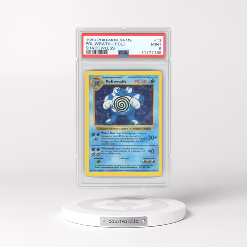 1999 Pokémon Game #13 Poliwrath - Holo Shadowless (PSA 9 MINT)