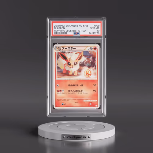 2010 Pokémon Reviving Legends #009 Flareon - 1st Edition (PSA 10 GEM MINT)