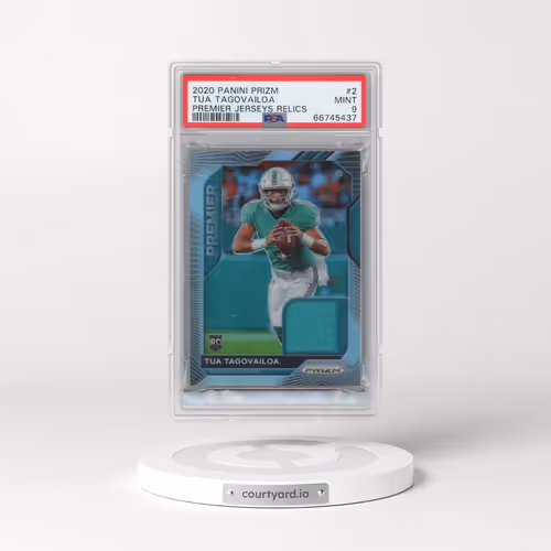 2020 Panini Prizm Premier Jerseys Relics #2 Tua Tagovailoa (PSA 9 MINT)
