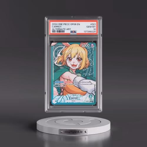 2024 One Piece OP08-Two Legends #021 Carrot - Alternate Art (PSA 10 GEM MINT)