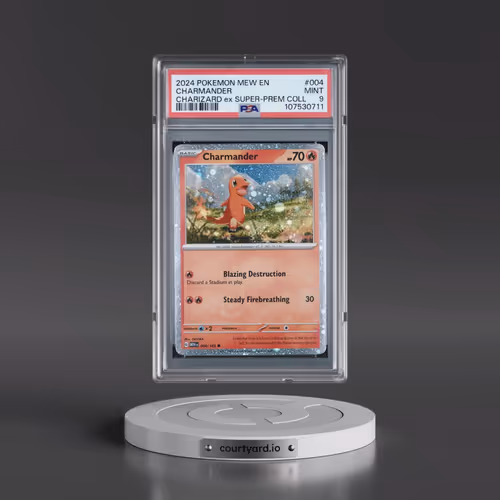 2024 Pokémon Mew EN-151 #004 Charmander - Charizard EX Super-Premium Collection (PSA 9 MINT)
