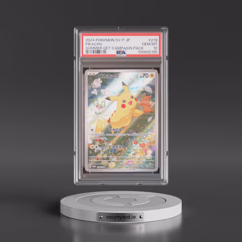2024 Pokémon SV-P Promo #218 Pikachu - Summer of Pokeca Is Here! Promo Card Get Campaign Pack (PSA 10 GEM MINT)
