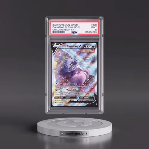 2021 Pokémon Sword & Shield Chilling Reign #179 Galarian Slowking V - Holo Full Art (PSA 9 MINT)