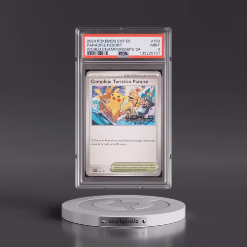 2024 Pokémon Svp ES-SV Black Star Promo #150 Paradise Resort - World Championships 2024 (PSA 9 MINT)