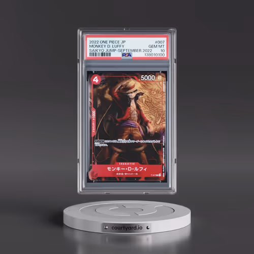 2022 One Piece Japanese Promos #007 Monkey D. Luffy - Saikyo Jump-September 2022 (PSA 10 GEM MINT)