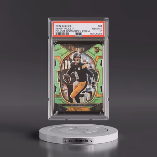 2022 Panini Select #64 Kenny Pickett - Die-Cut Neon Green Prizm (PSA 10 GEM MINT)