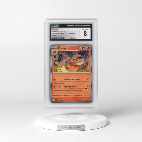 2023 Scarlet & Violet 151 - MEW EN #136/165 Flareon - Holo (CGC 8 NM-MT)