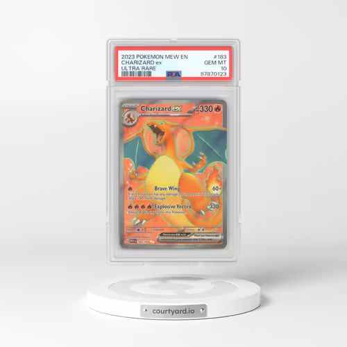 2023 Pokémon Mew EN-151 #183 Charizard EX - Holo Ultra Rare (PSA 10 GEM MINT)