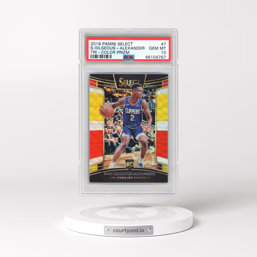 2018 Panini Select #7 Shai Gilgeous-Alexander - Tri-Color Prizm (PSA 10 GEM MINT)