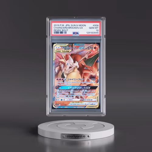 2019 Pokémon Sun & Moon Remix Bout #008 Charizard & Braixen GX - Holo (PSA 10 GEM MINT)