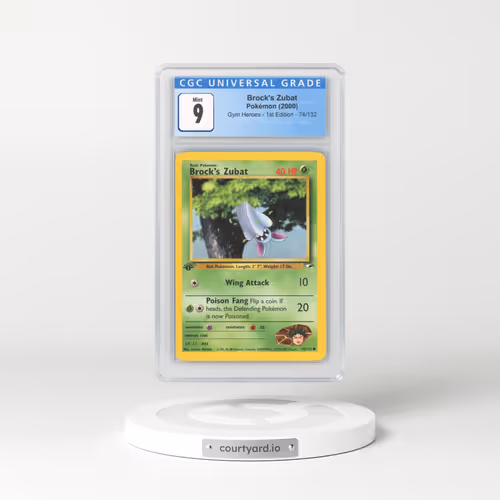 2000 Gym Heroes #74/132 Brock's Zubat - 1st Edition 1st Edition (CGC 9 MINT)