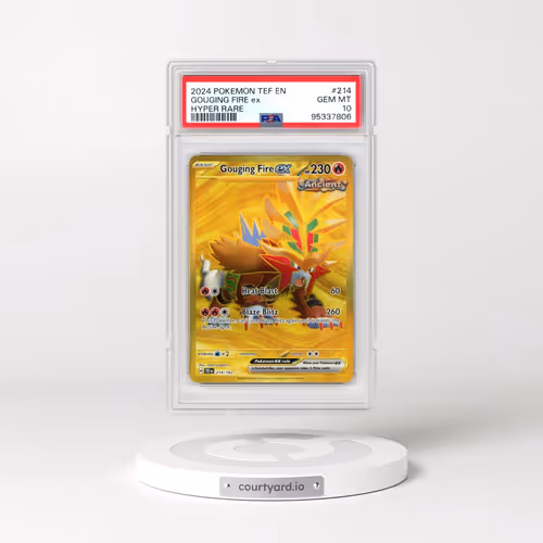 2024 Pokémon Tef EN-Temporal Forces #214 Gouging Fire EX - Holo Hyper Rare (PSA 10 GEM MINT)