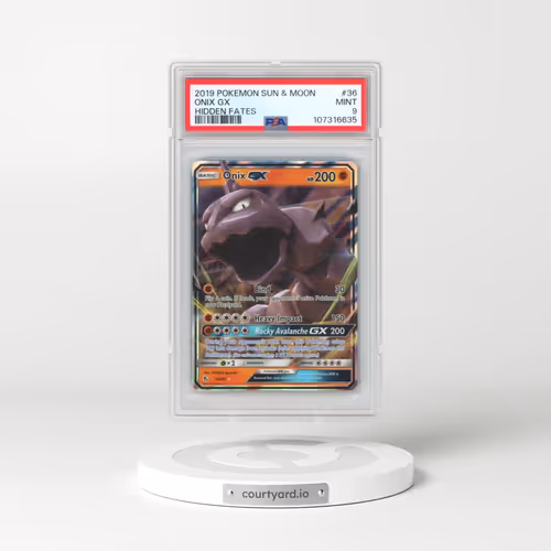 2019 Pokémon Sun & Moon Hidden Fates #36 Onix GX - Holo (PSA 9 MINT)