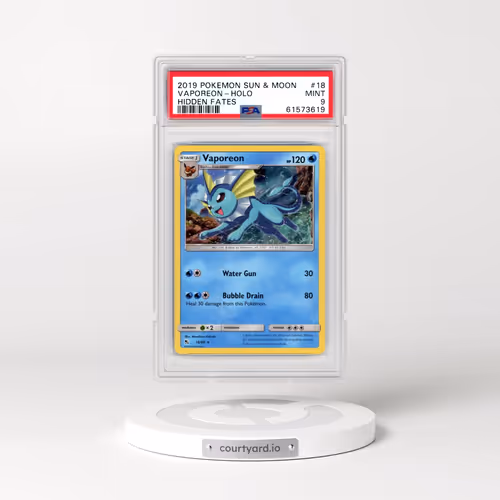 2019 Pokémon Sun & Moon Hidden Fates #18 Vaporeon Holo