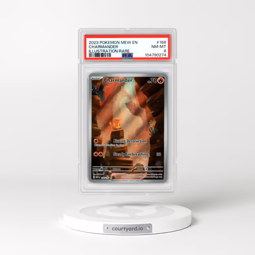 2023 Pokémon Mew EN-151 #168 Charmander - Illustration Rare (PSA 8 NM-MT)