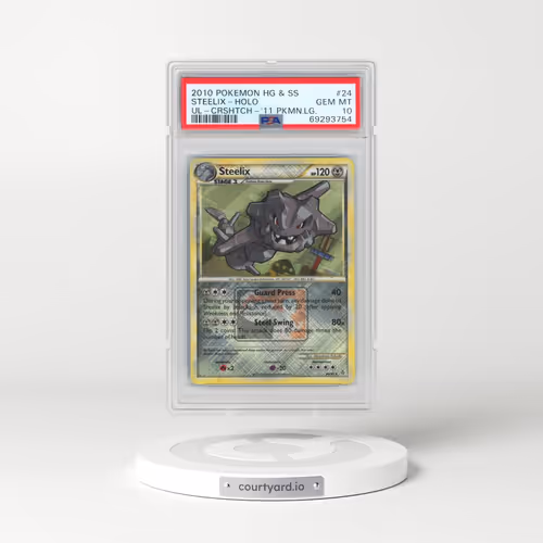 2010 Pokémon Heartgold & Soulsilver Unleashed #24 Steelix - Holo Crosshatch-2011 Pokemon League (PSA
