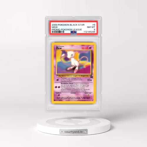 2000 Pokémon Promo Black Star #8 Mew - Pokemon League (PSA 8 NM-MT)