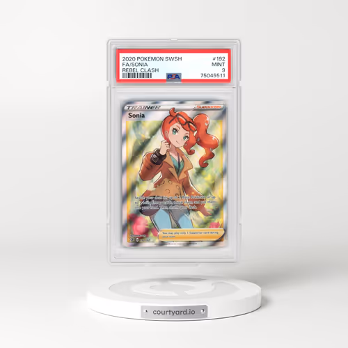 2020 Pokémon Sword & Shield Rebel Clash #192 Sonia - Full Art (PSA 9 MINT)