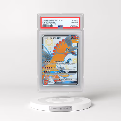 2019 Pokémon Sun & Moon Hidden Fates #SV50 HO-Oh GX - Holo Full Art (PSA 8 NM-MT)