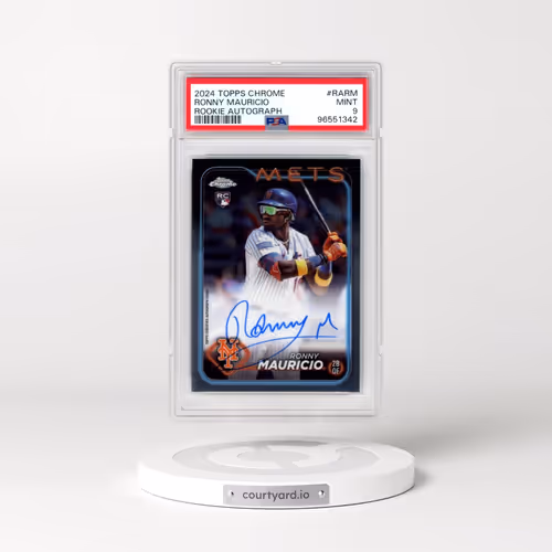2024 Topps Chrome Rookie Autographs #RARM Ronny Mauricio (PSA 9 MINT)
