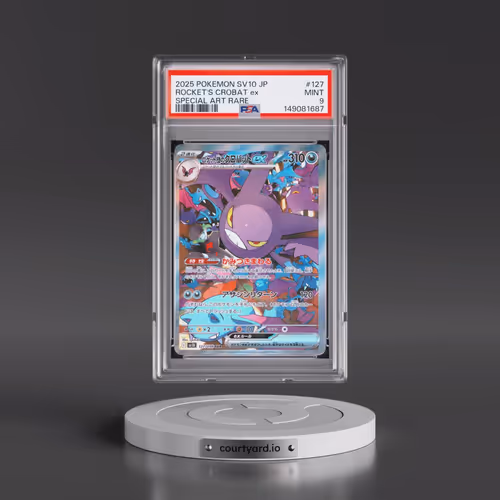 2025 Pokémon SV10-Glory of Team Rocket #127 Team Rocket's Crobat EX - Holo Special Art Rare (PSA 9 M
