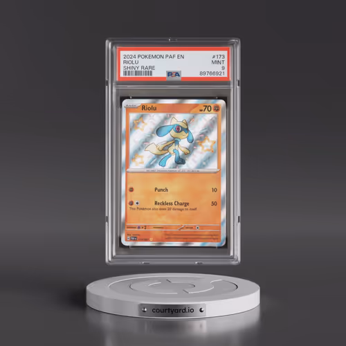 2024 Pokémon Paf EN-Paldean Fates #173 Riolu - Shiny Rare (PSA 9 MINT)