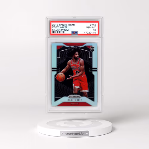 2019 Panini Prizm #253 Coby White - Silver Prizm (PSA 10 GEM MINT)