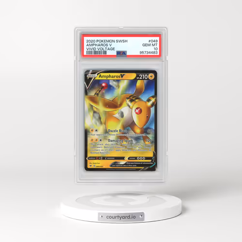 2020 Pokémon Sword & Shield Vivid Voltage #049 Ampharos V - Holo (PSA 10 GEM MINT)