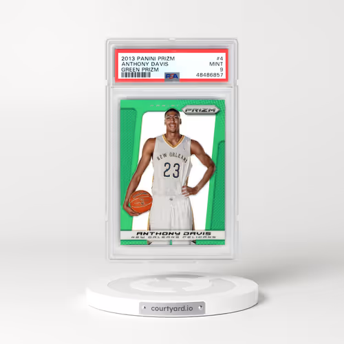 2013 Panini Prizm #4 Anthony Davis - Green Prizm (PSA 9 MINT)
