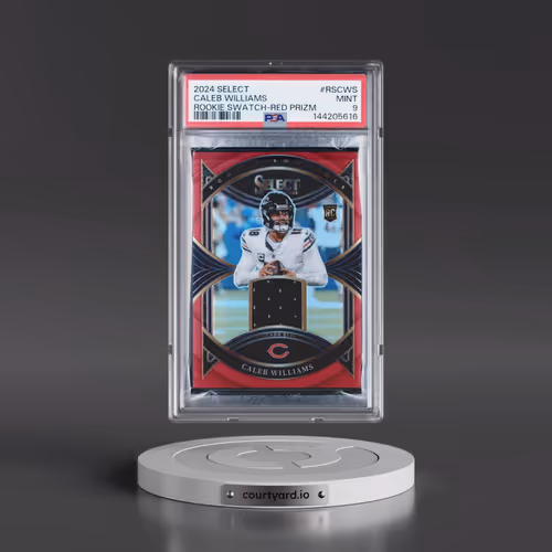 2024 Panini Select Rookie Swatches #RSCWS Caleb Williams - Red Prizm (PSA 9 MINT)