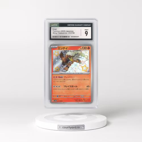 2023 Shiny Treasure ex #213/190 Entei - Shiny Rare Holo (CGC 9 MINT)