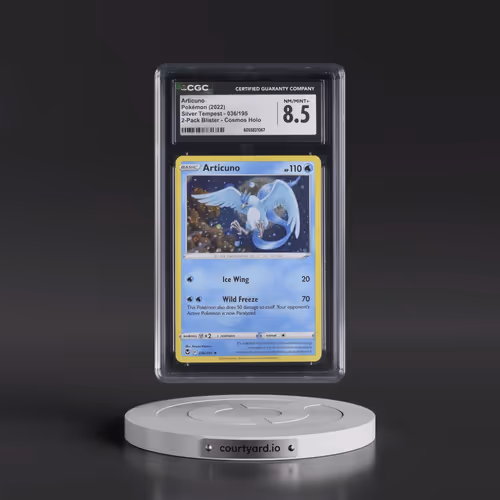 2022 Silver Tempest #036/195 Articuno - 2-Pack Blister Cosmos Holo (CGC 8.5 NM-MT+)