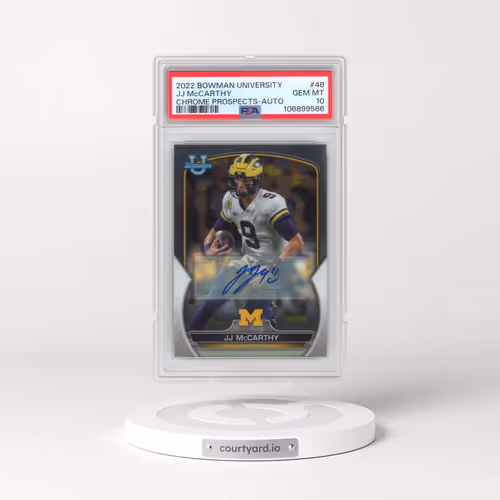 2022 Bowman University Chrome Prospects #48 JJ McCarthy - Autograph (PSA 10 GEM MINT)
