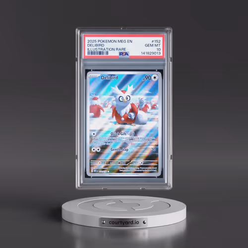 2025 Pokémon Meg EN-Mega Evolution #152 Delibird - Illustration Rare (PSA 10 GEM MINT)