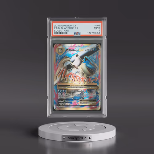2016 Pokémon XY Evolutions #102 M Blastoise EX - Holo Full Art (PSA 9 MINT)